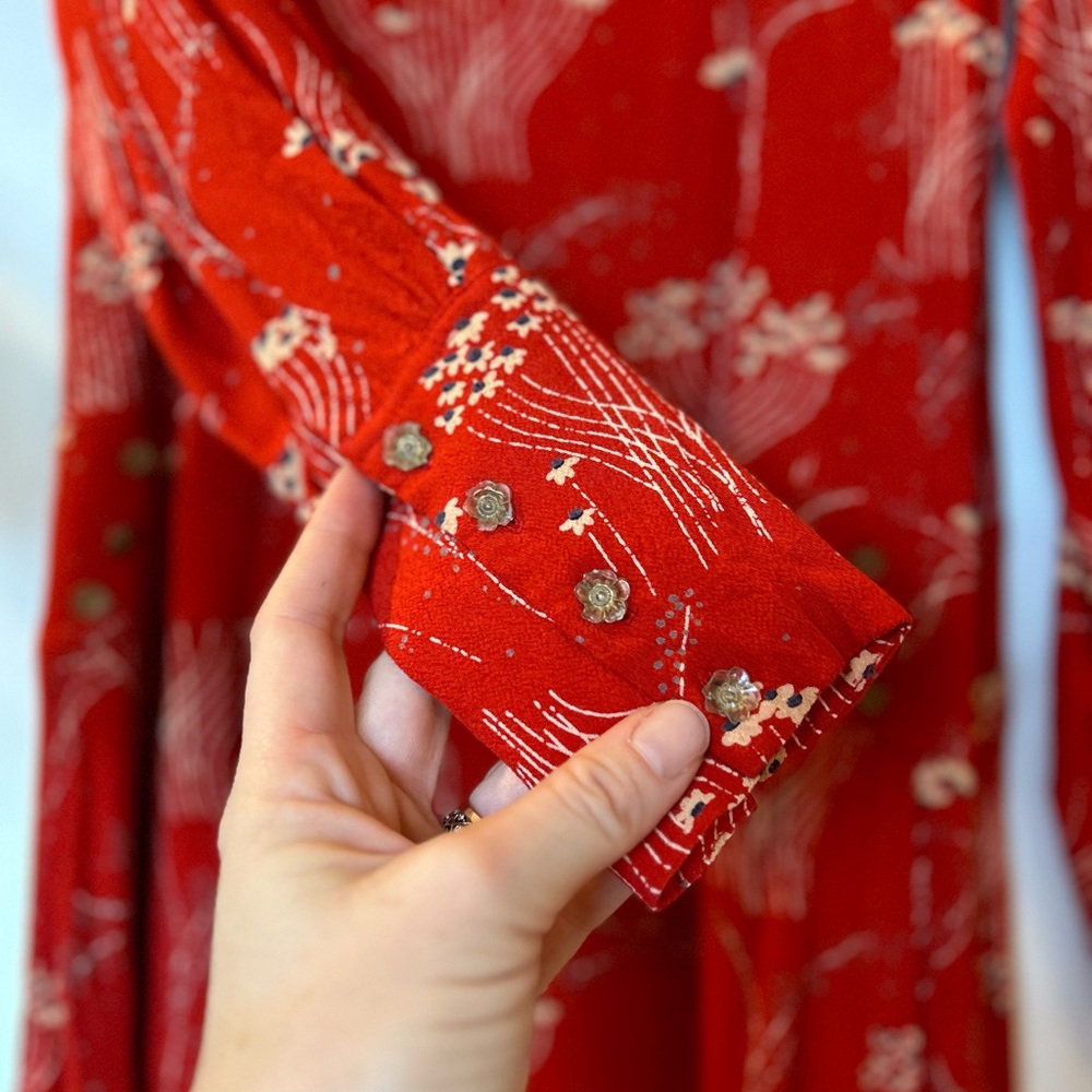 Red Dropped-Waist Short Collette Dress - Picture 11 of 13